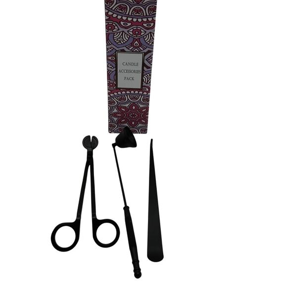 3Pcs Candle Snuffer Wick Trimmer Dipper Extinguish Cutter Kit Black NEW - Picture 5 of 5